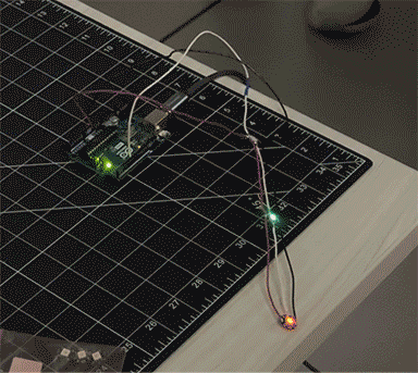 Final workshop result, trying it on our own. Soldering a circuit that consists of three lights that are attached to the arduino. It is important to not leave the iron on the part being soldered as it can burn and damage it. Unfortunately I was super sick this week and couldn't make it for this workshop which was such a bummer but luckily Aryan took videos and pictures of the workshop and I followed along with the lecture slides from that week.