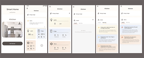 Here are all the pages of the final ProtoPie prototype    
